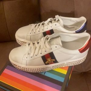 Gucci Ace Sneaker With Crystal